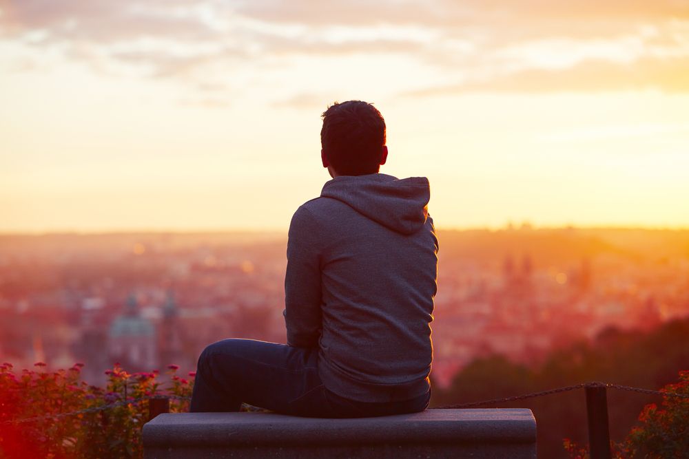 Looking at the twilight